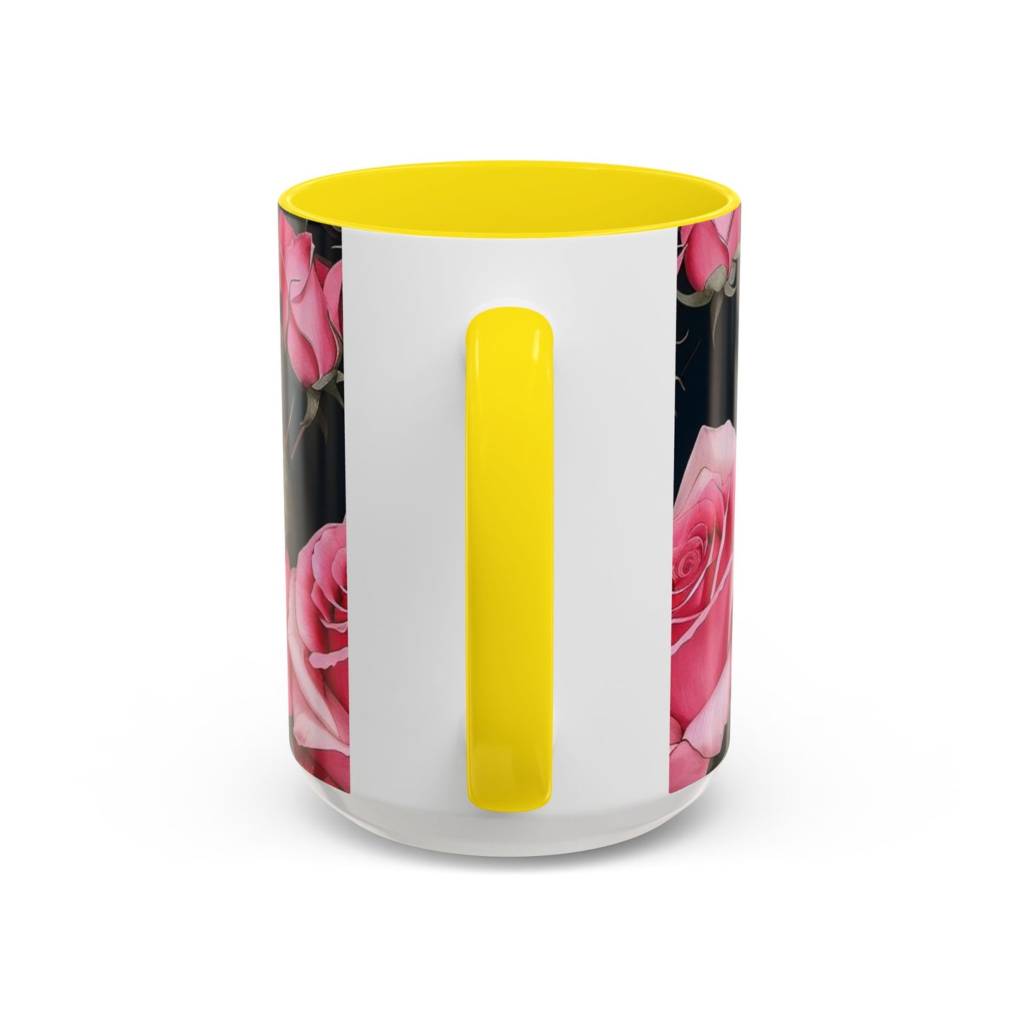 Floral Accent Coffee Mug, Gift for Her, Cute Floral Mug, Spring Decor, Coffee Lover Gift