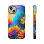 Floral Sunset Tough Phone Case — Vibrant Watercolor Flowers Protective Cover