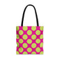 Vibrant Polka Dot Tote Bag, Colorful Shopping Bag, Eco-Friendly Tote
