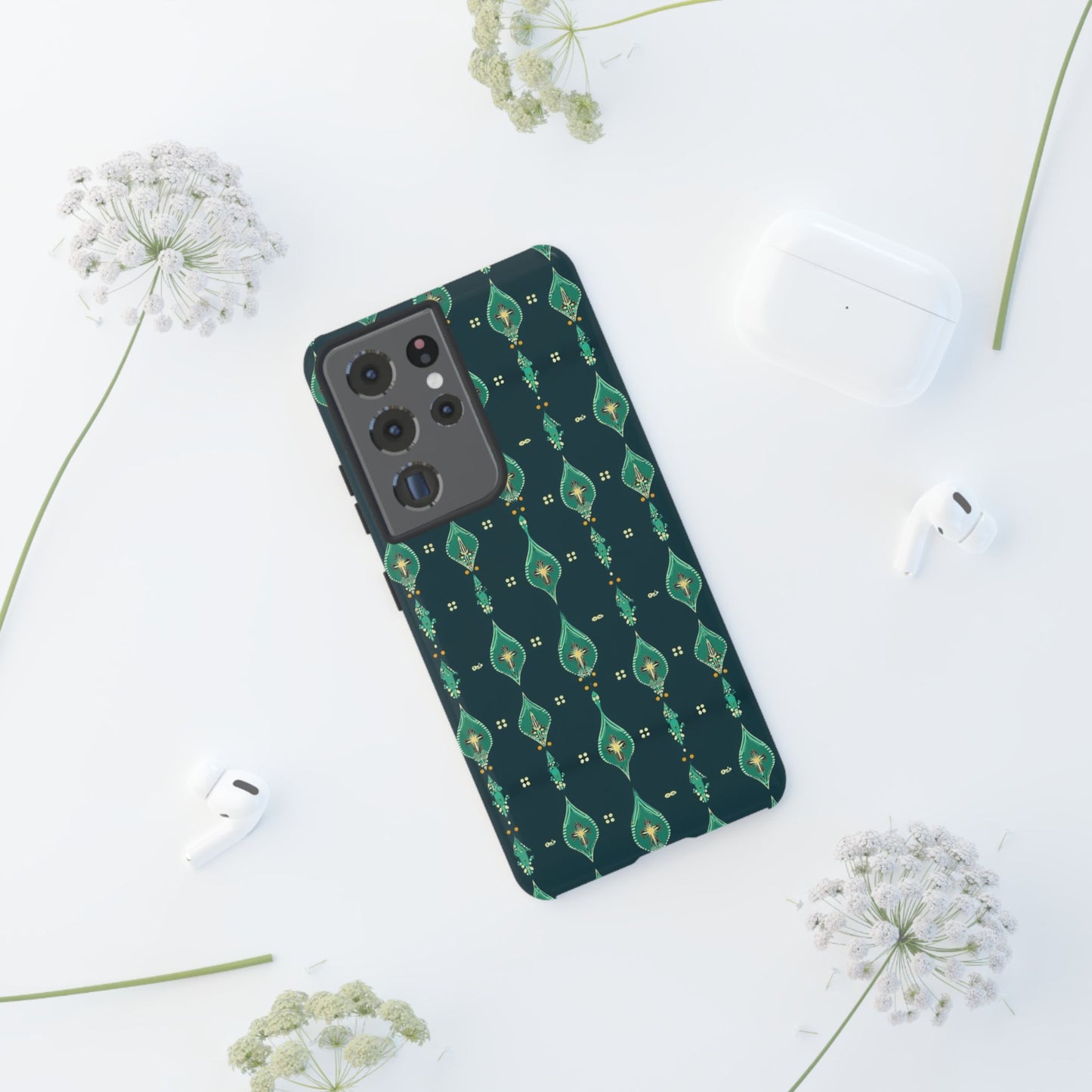 Emerald Boho Teardrop Phone Case