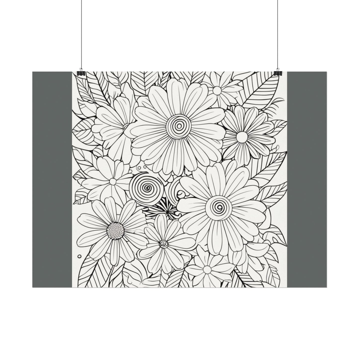 COLOR IT YOURSELF  Line Art Poster — Textured Matte Print