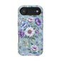 Floral Purple Peony Phone Case — Magnetic Impact‑Resistant Protective Cover