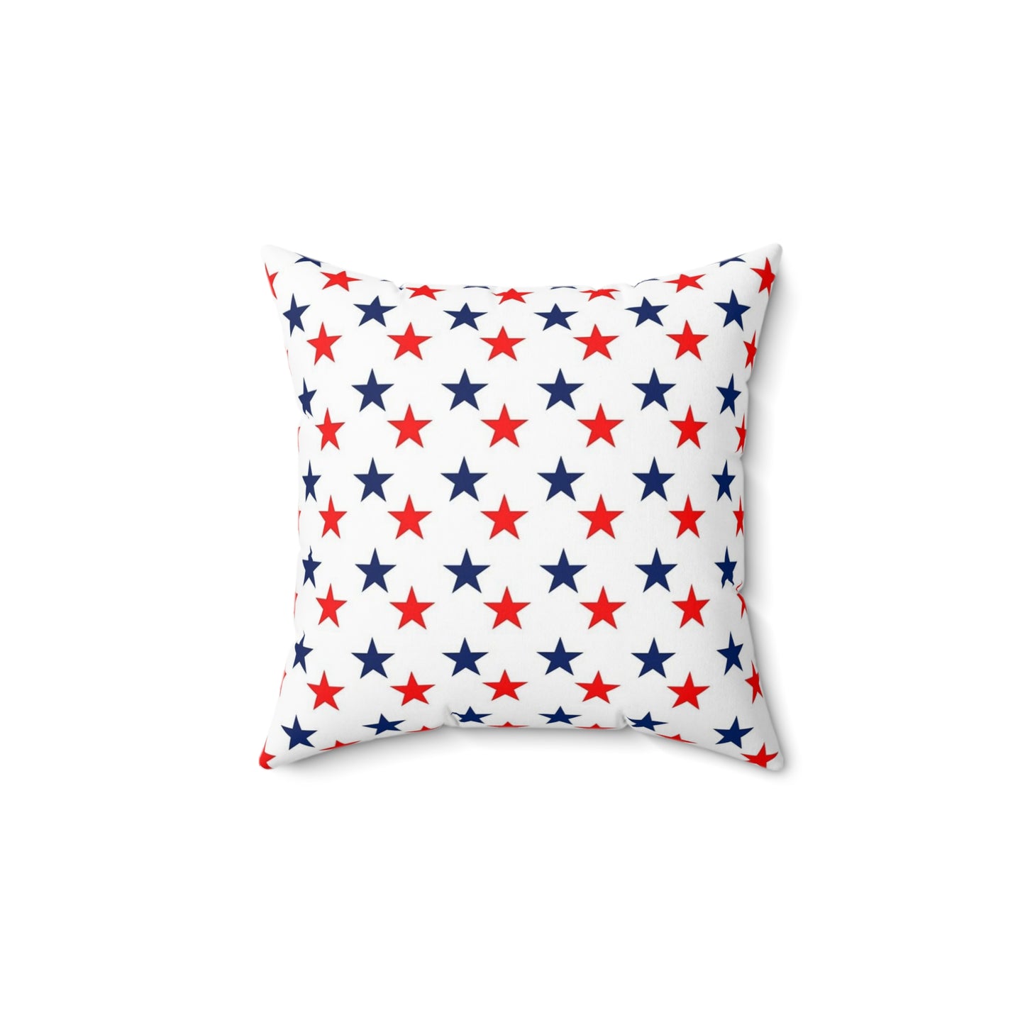 Spun Polyester Square Pillow stars red white and blue