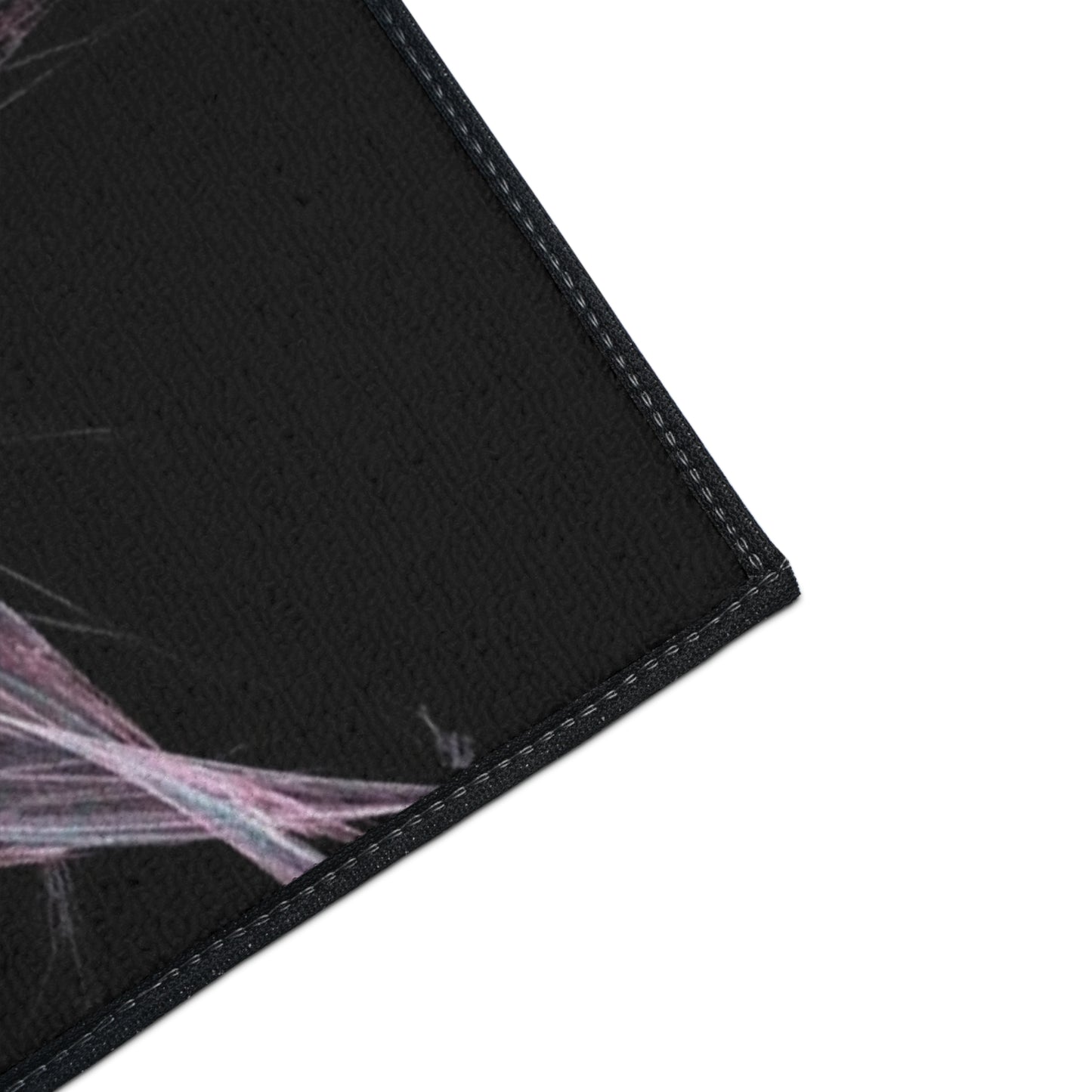 Mandala Star Heavy-Duty Floor Mat — Abstract Pink & Teal Fractal Entrance Rug