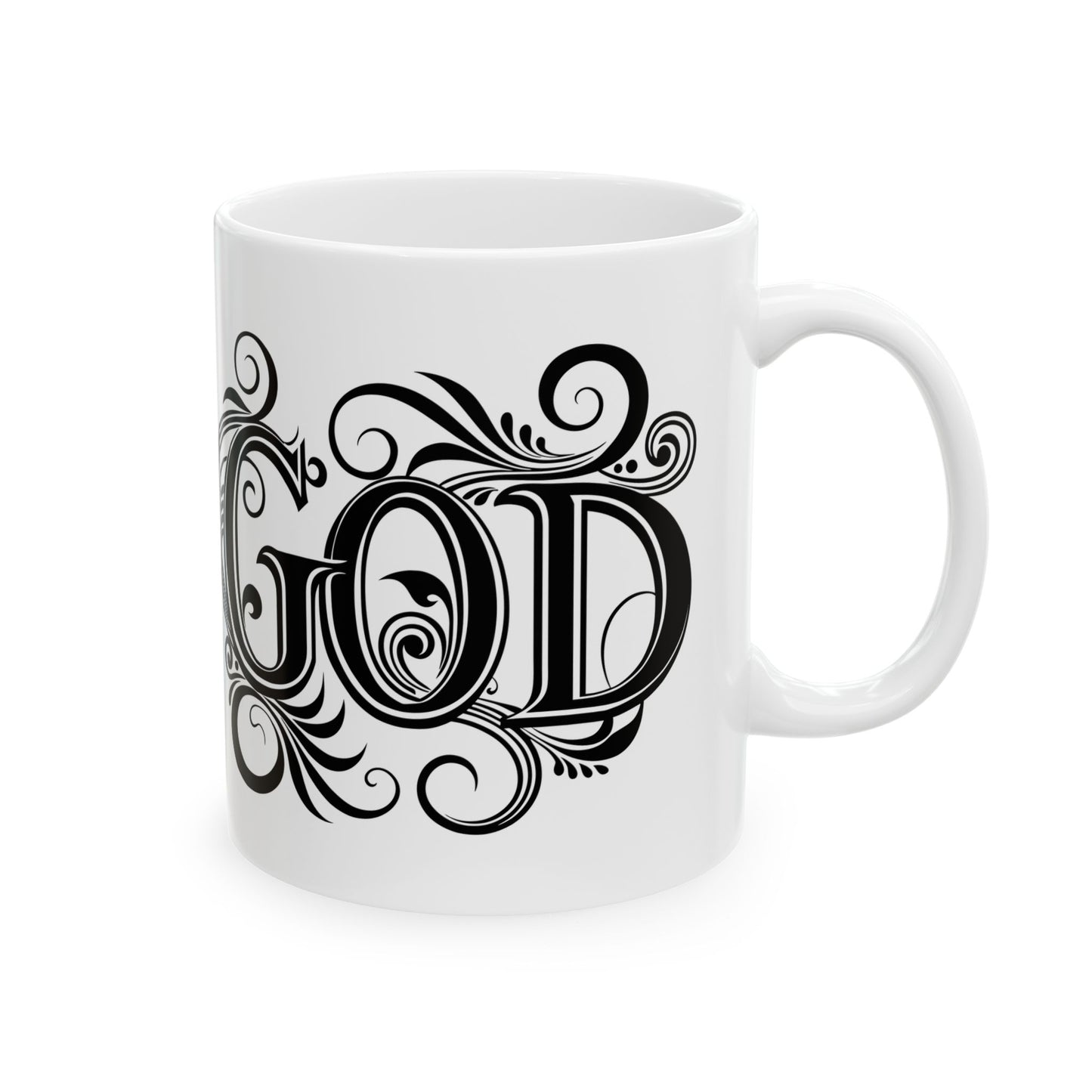 Elegant God Mug for Coffee Lovers, Inspirational Gift, Home Decor, 11oz, 15oz, Spiritual Drinkware, Religious Mug