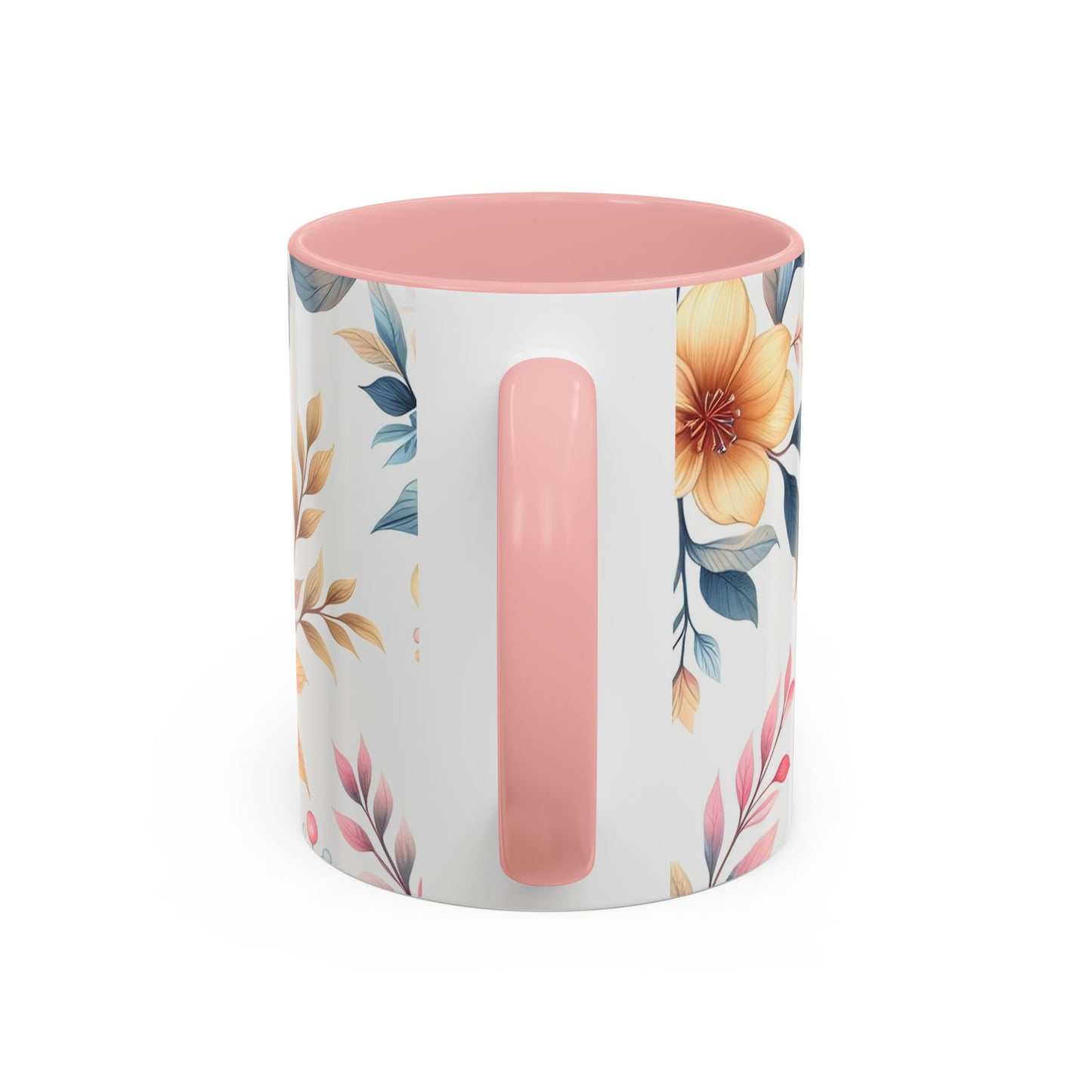 Floral Accent Coffee Mug - Perfect Gift for Tea Lovers, Home Decor, Kitchen Accessories, Mother's Day, Coffee Enthusiasts