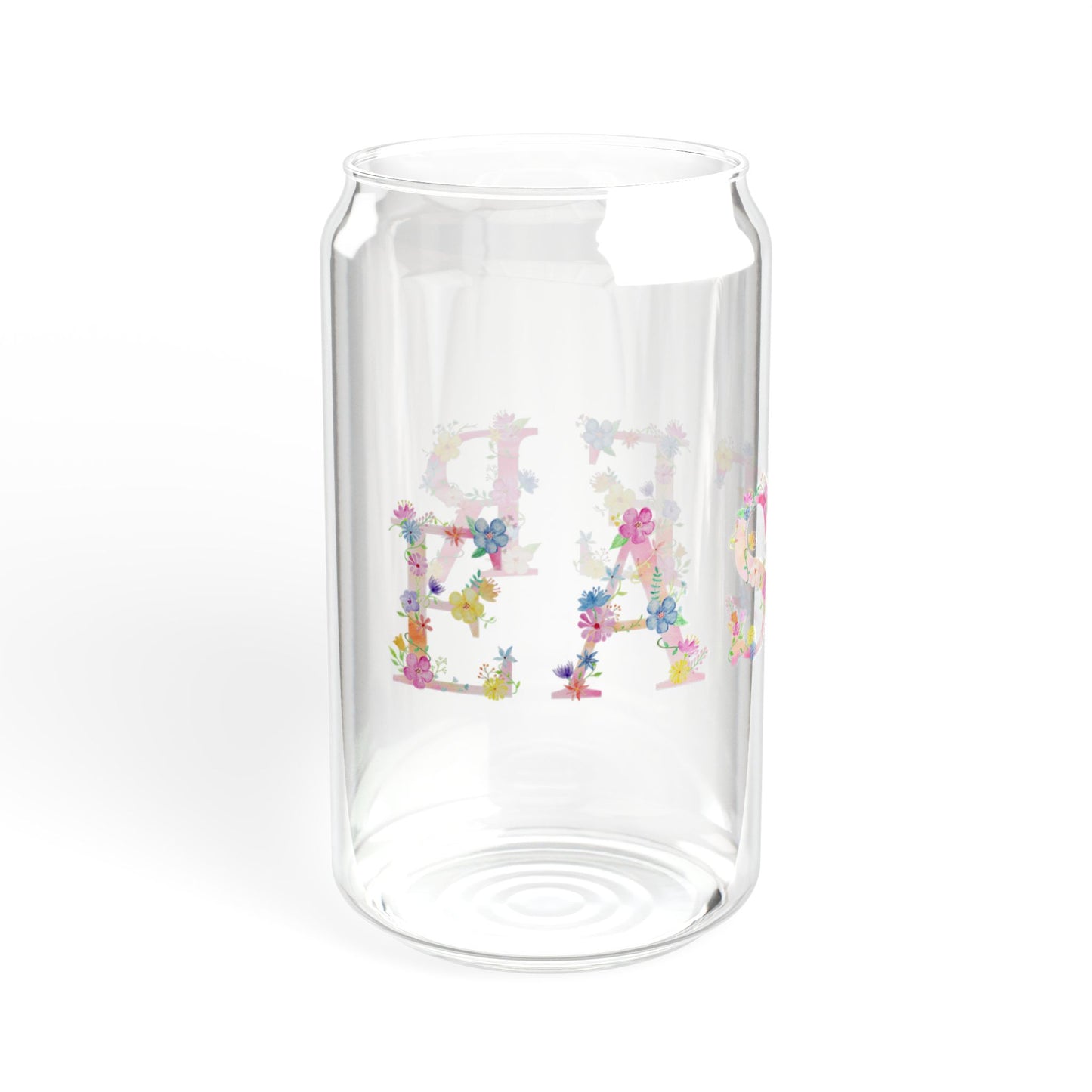 Easter Floral Sipper Glass, 16oz