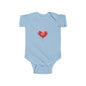 Infant Bodysuit — Watercolor Heart Baby Onesie (Valentine’s Day Newborn Gift)