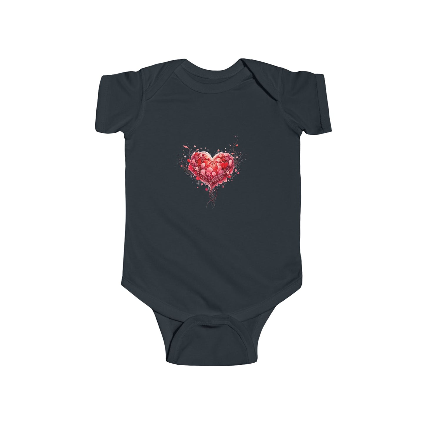 Infant Bodysuit — Watercolor Heart Baby Onesie (Valentine’s Day Newborn Gift)