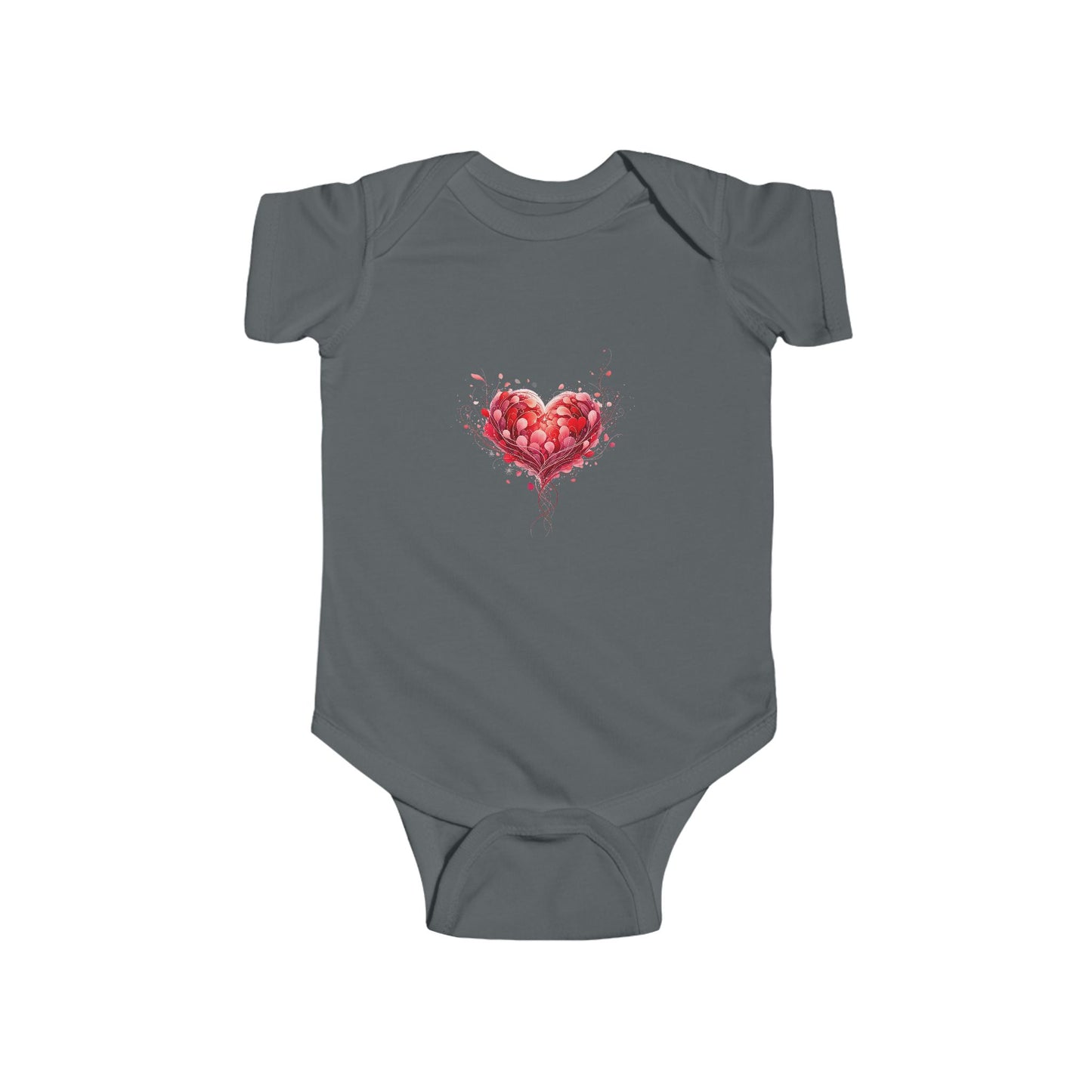Infant Bodysuit — Watercolor Heart Baby Onesie (Valentine’s Day Newborn Gift)