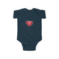 Infant Bodysuit — Watercolor Heart Baby Onesie (Valentine’s Day Newborn Gift)