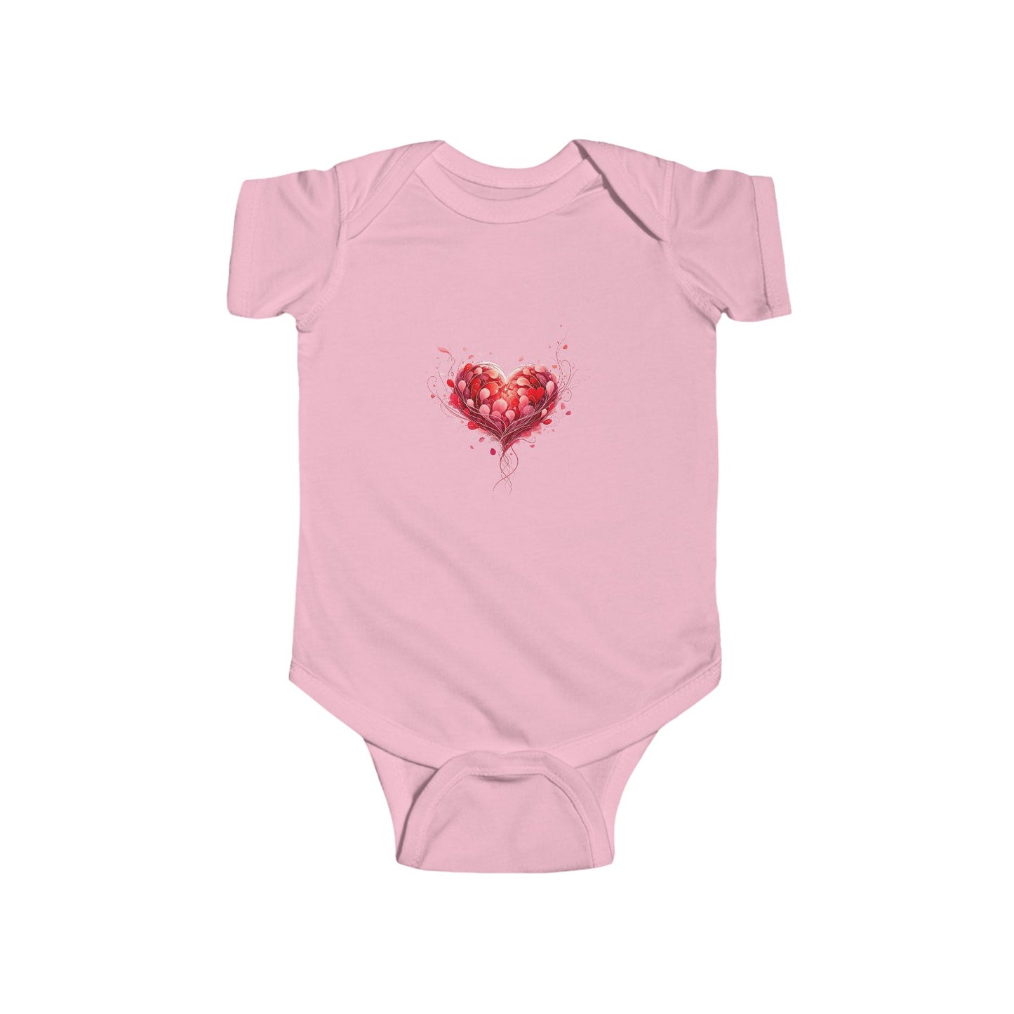 Infant Bodysuit — Watercolor Heart Baby Onesie (Valentine’s Day Newborn Gift)