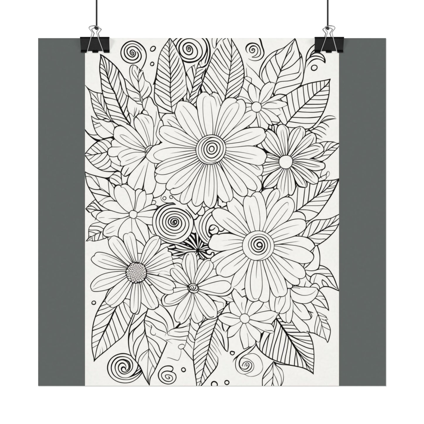 COLOR IT YOURSELF  Line Art Poster — Textured Matte Print