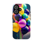 Colorful Balloon Tough Phone Case — Vibrant Party Balloons Protective Cover