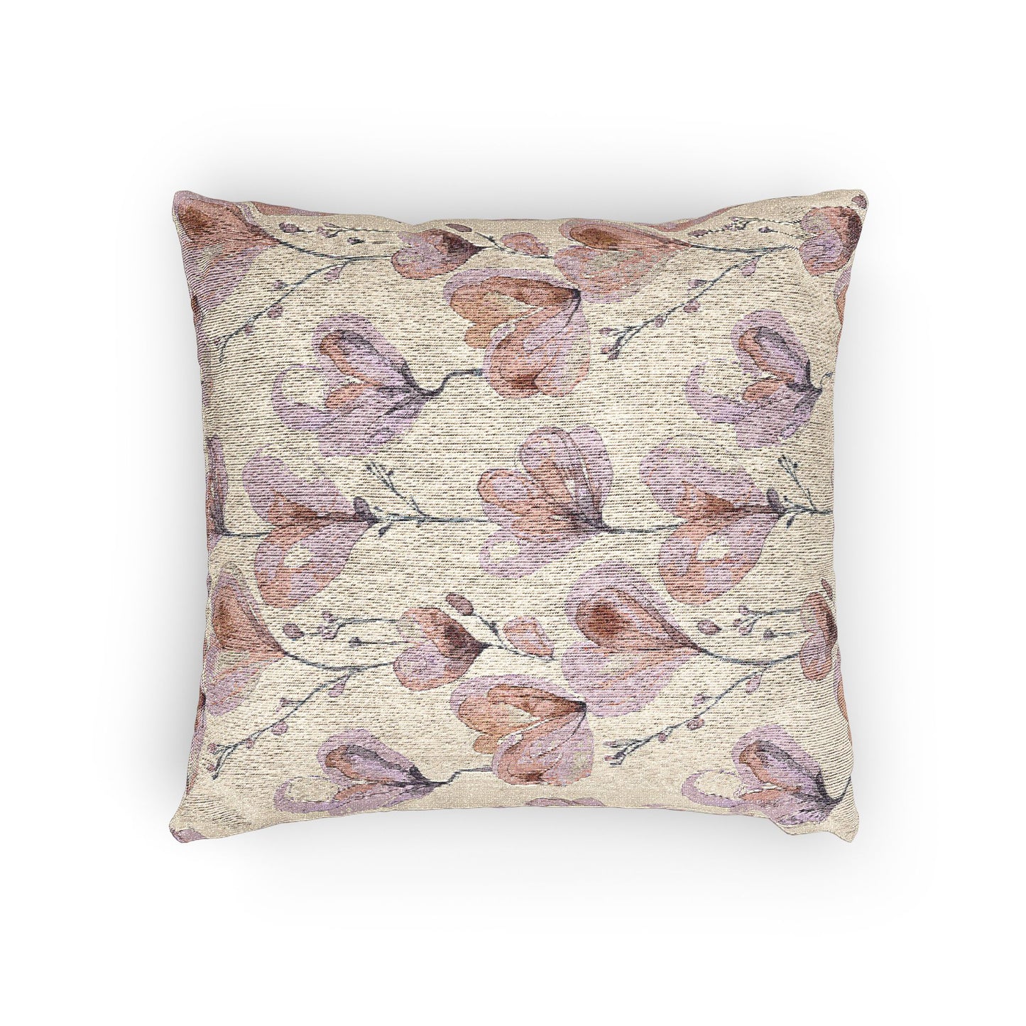 Floral Heart Woven Pillow - Cozy Home Decor for Comfort and Warmth