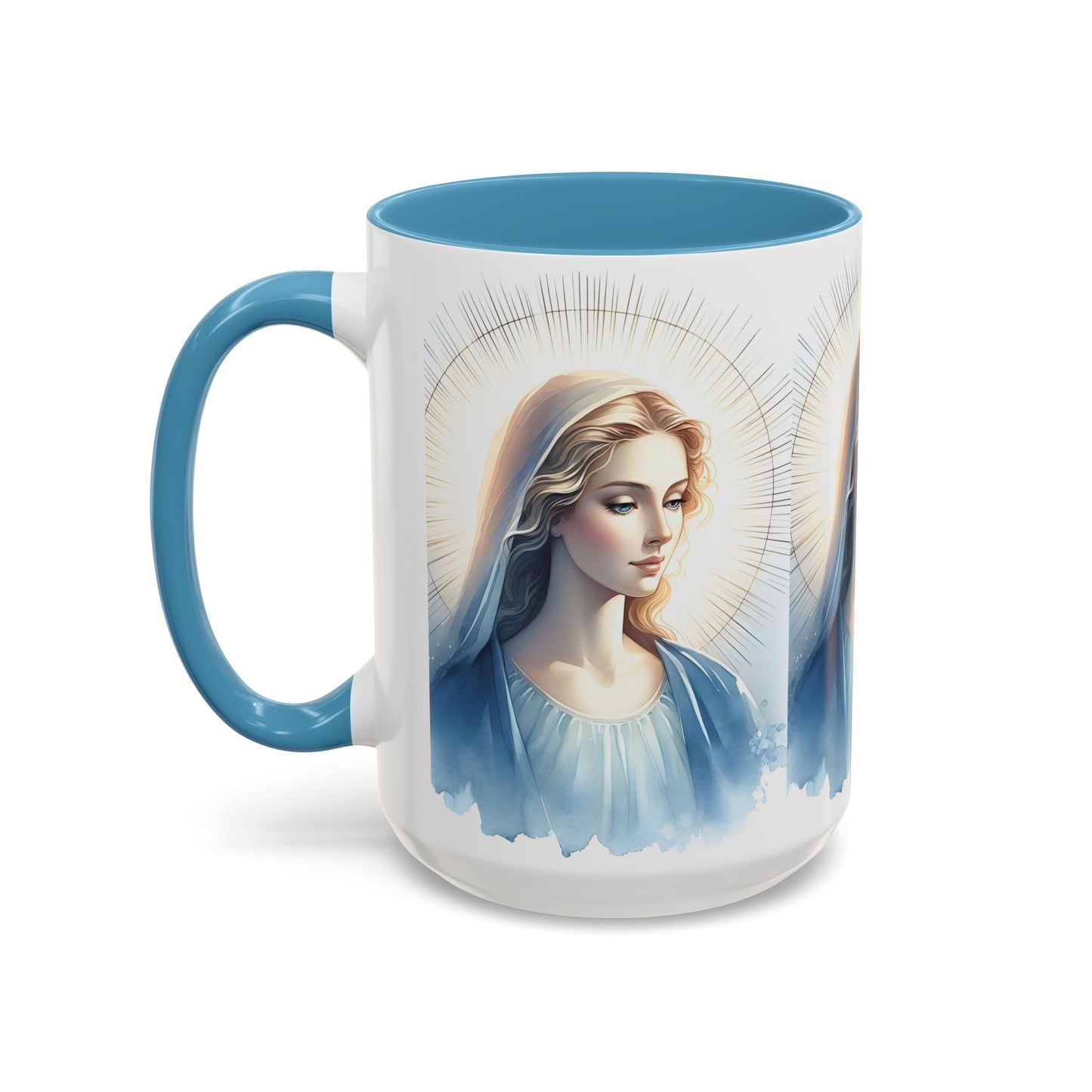 Serene Virgin Mary Accent Coffee Mug