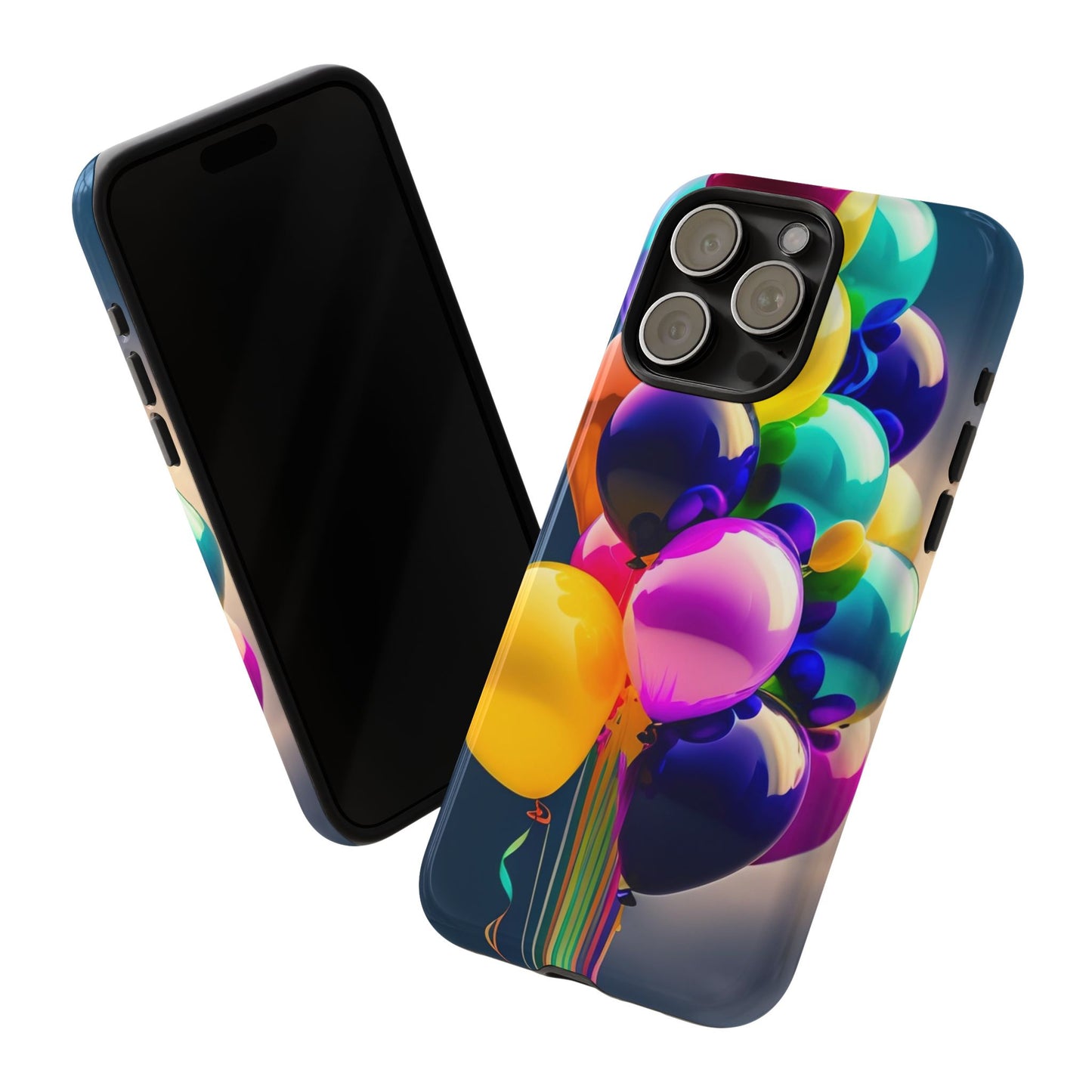 Colorful Balloon Tough Phone Case — Vibrant Party Balloons Protective Cover