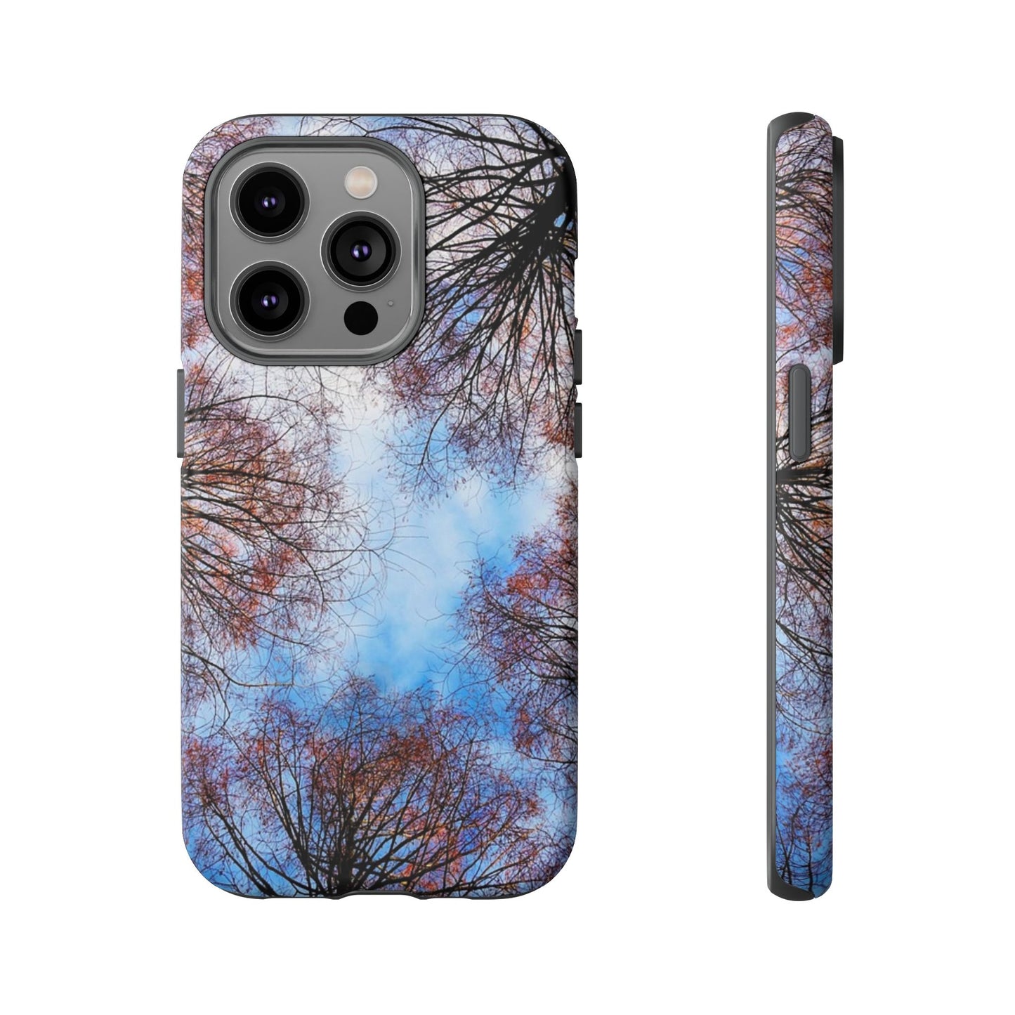 Skyward Trees Phone Case — Nature Forest Canopy Protective Tough Case