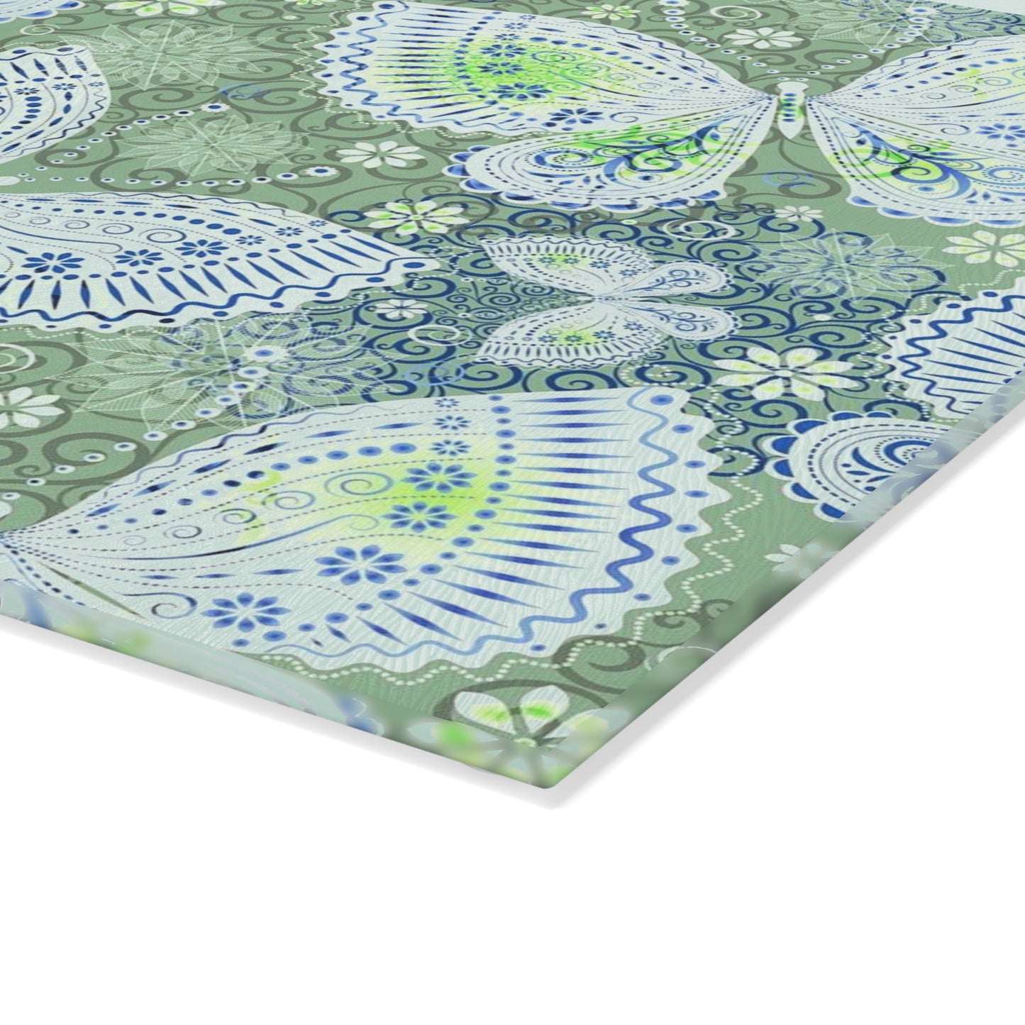 Butterfly Glass Cutting Board, Nature Decor, Kitchen Art, Gift for Foodies, Unique Serving Platter, Eco-Friendly Kitchenware