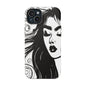 Artistic Black & White Portrait Phone Case — Magnetic Impact-Resistant