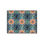 Floral Mosaic Heavy-Duty Floor Mat — Non-Slip Garden Pattern Rug