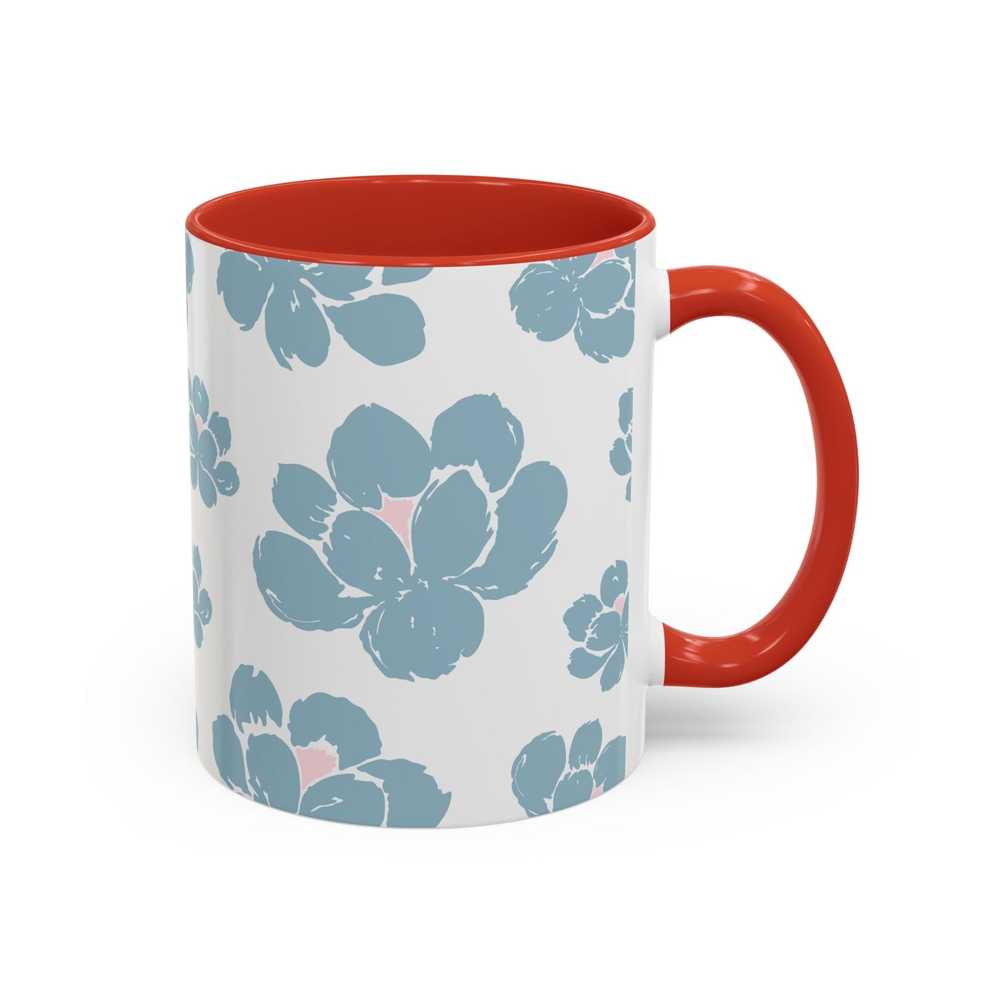 Floral Accent Coffee Mug - Elegant Drinkware, Perfect Gift for Her, Home Decor, Mother's Day, Birthday, Coffee Lovers