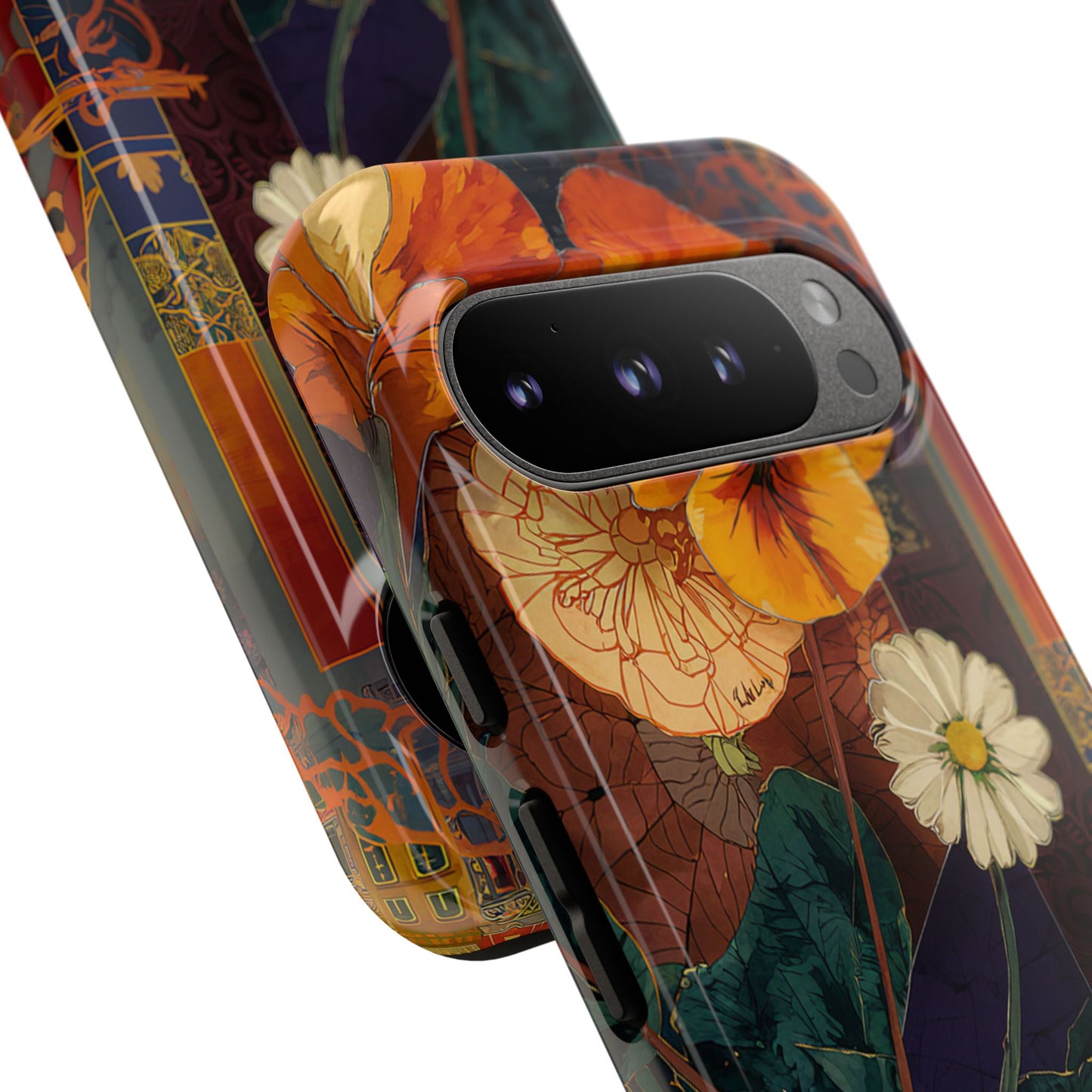 Floral Pansy Tough Phone Case — Vintage Botanical Protection