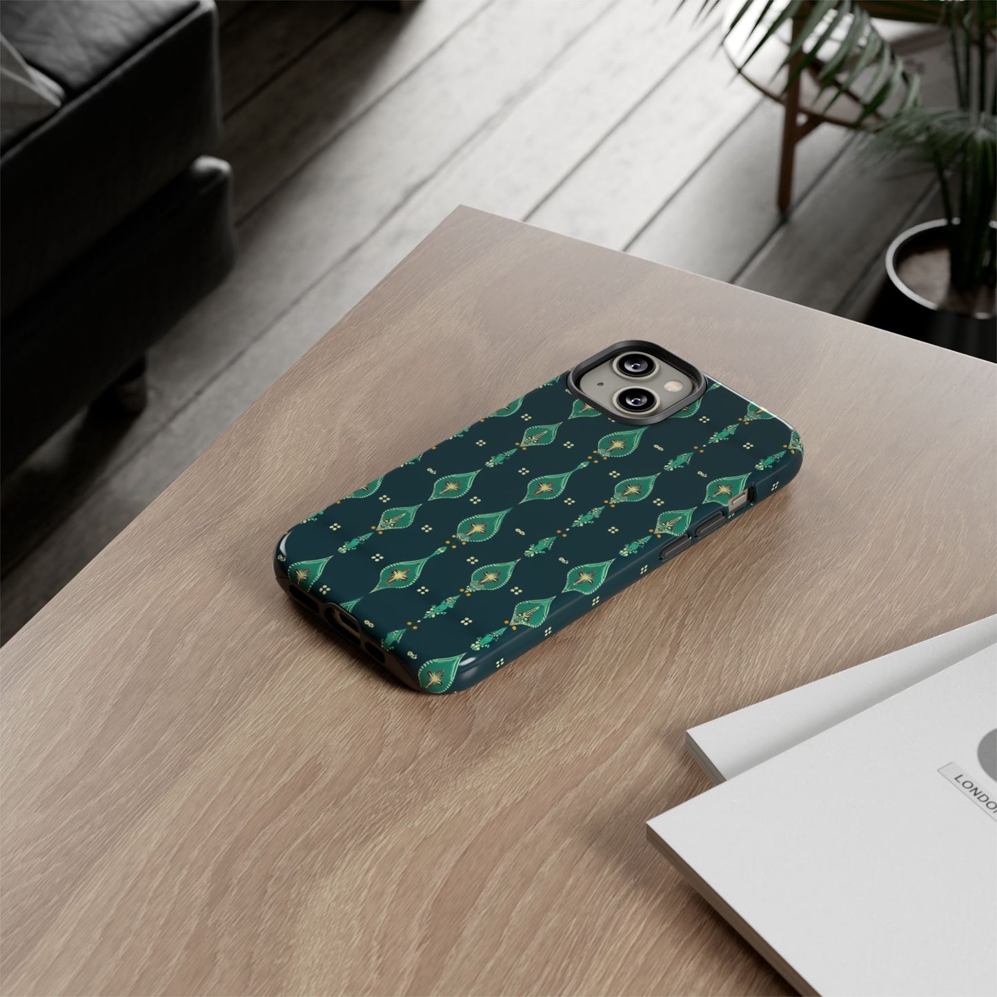 Emerald Boho Teardrop Phone Case