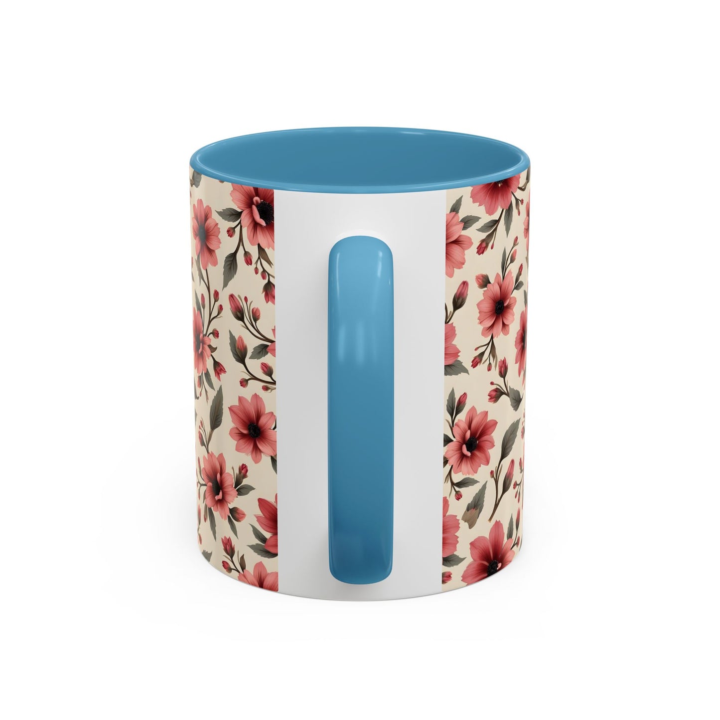 Floral Accent Coffee Mug, Cute Gift for Her, Coffee Lover's Mug, Mother's Day Gift, Housewarming Tea Mug