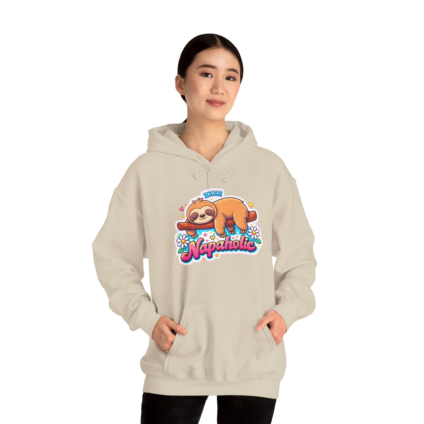 Napaholic Sloth Hoodie — Cute Sleepy Sloth Graphic Sweatshirt