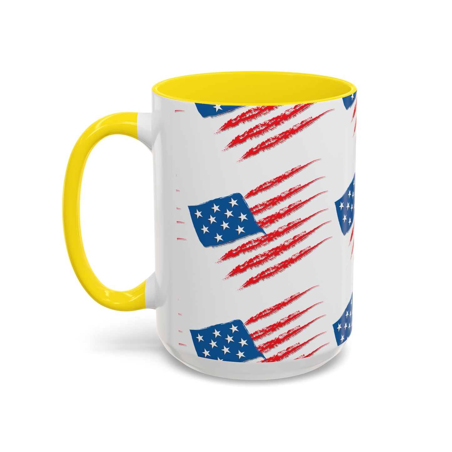 Patriotic Accent Coffee Mug | USA Flag Design
