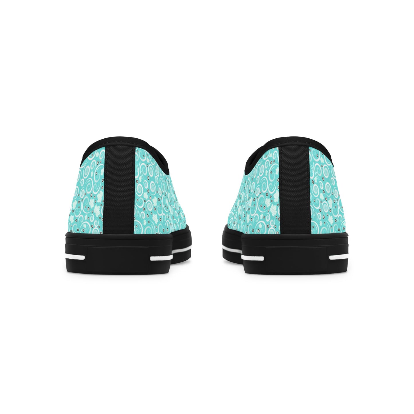 Aqua Bubble Pattern Women's Low Top Sneakers