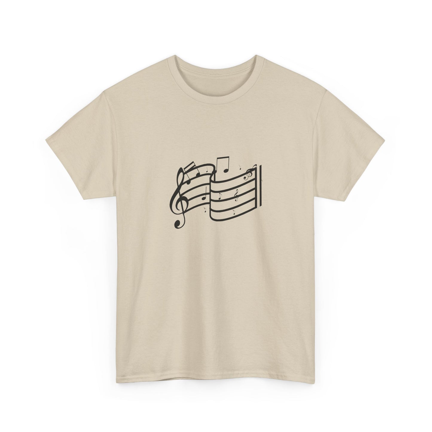 Music Notes T‑Shirt — Minimalist Sheet Music Tee for Musicians & Music Lovers
