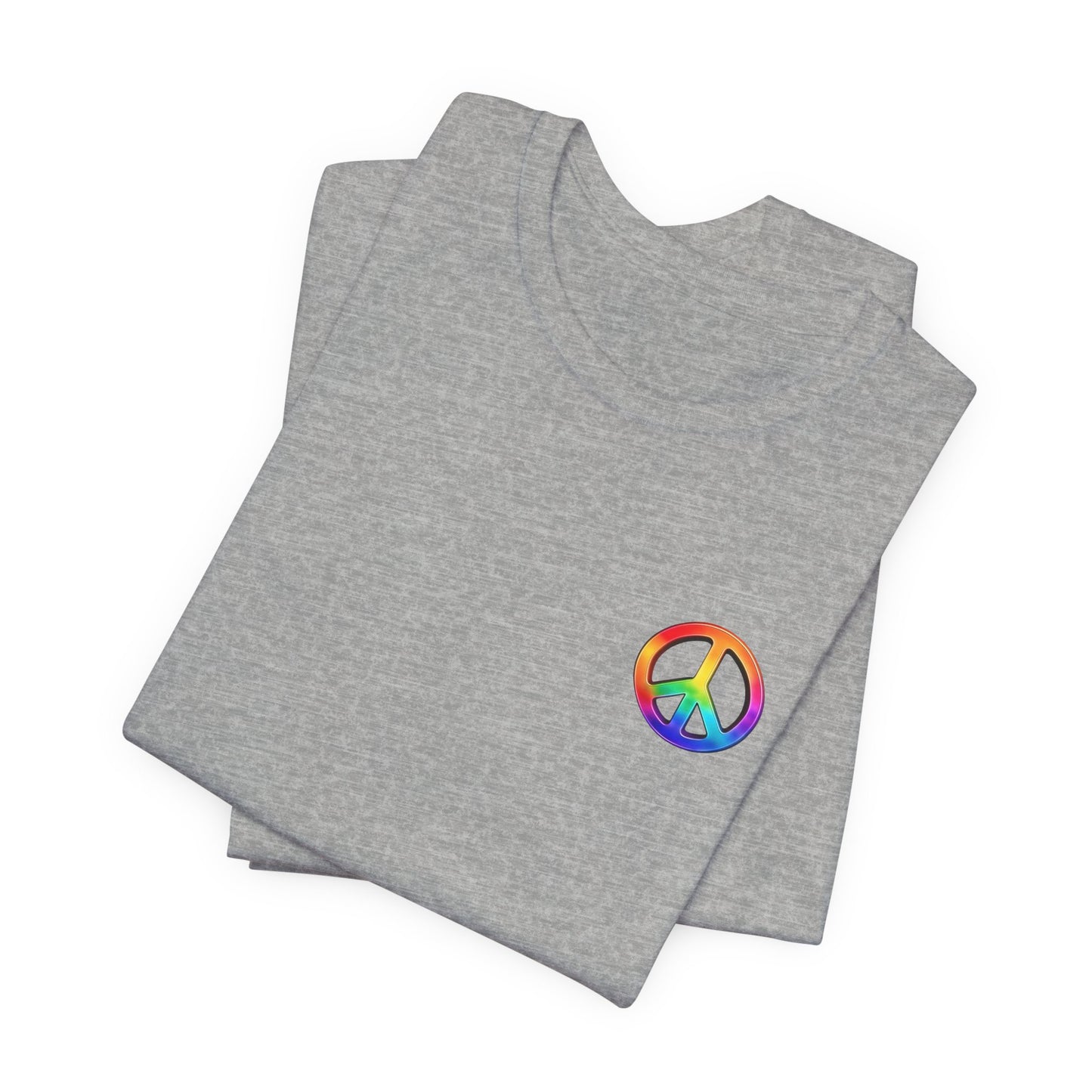 Peace Sign Tie-Dye Tee — Rainbow Hippie Peace Symbol T-Shirt