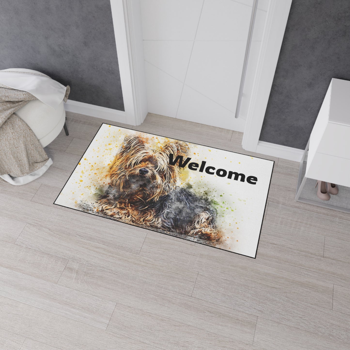 Yorkshire Terrier Welcome Floor Mat — Heavy Duty Non-Slip Doormat