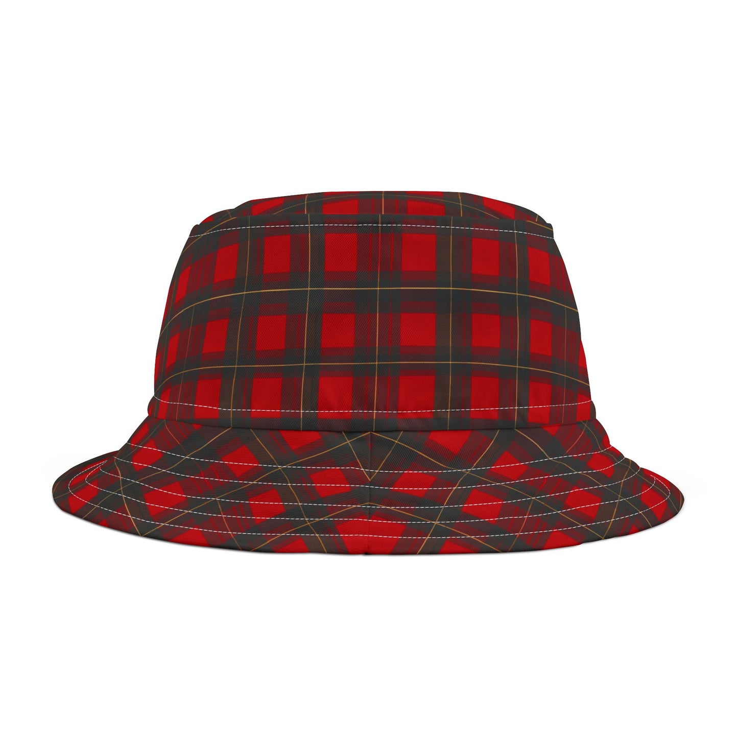 Red Plaid Bucket Hat - Classic Lumberjack Check