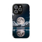 Moonlit Reflection Phone Case — Night Sky Moon & Clouds Tough Case