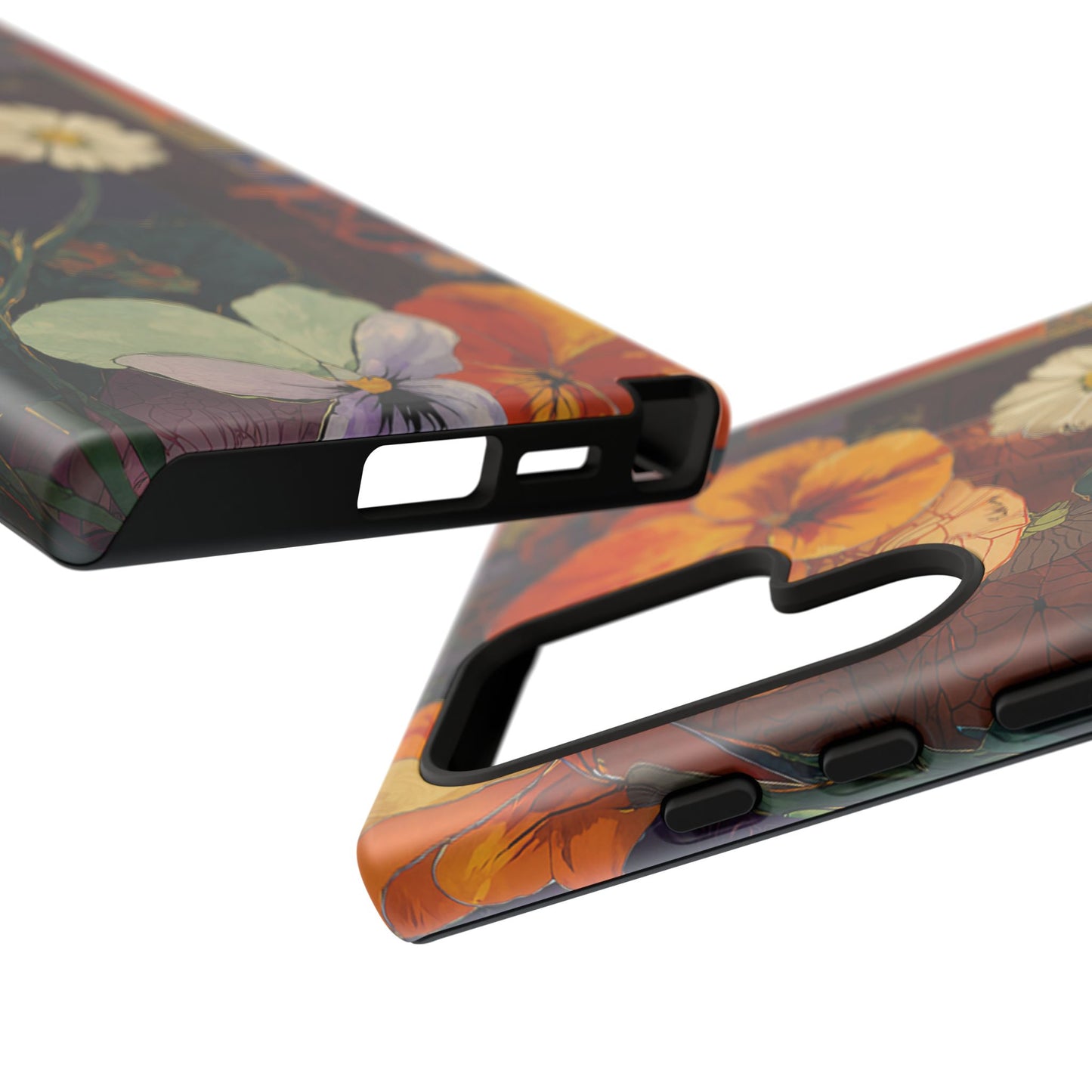 Floral Pansy Tough Phone Case — Vintage Botanical Protection