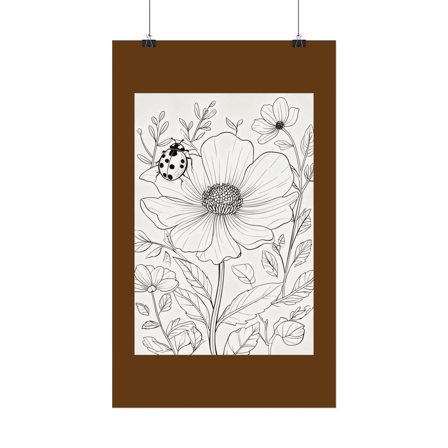 COLOR IT YOURSELF  Line Art Poster — Textured Matte Print