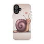 Cute Snail Phone Case — Pink Heart Cartoon Protective iPhone Cover