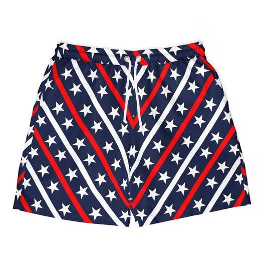 Patriotic Unisex Swim Shorts for Summer Fun, Beachwear, Pool Party, 4th of July, Vacation Essentials
