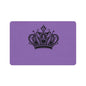 Royal Crown Pet Food Mat (12x18) — Non-Slip Purple & Black Feeding Mat for Cats & Dogs