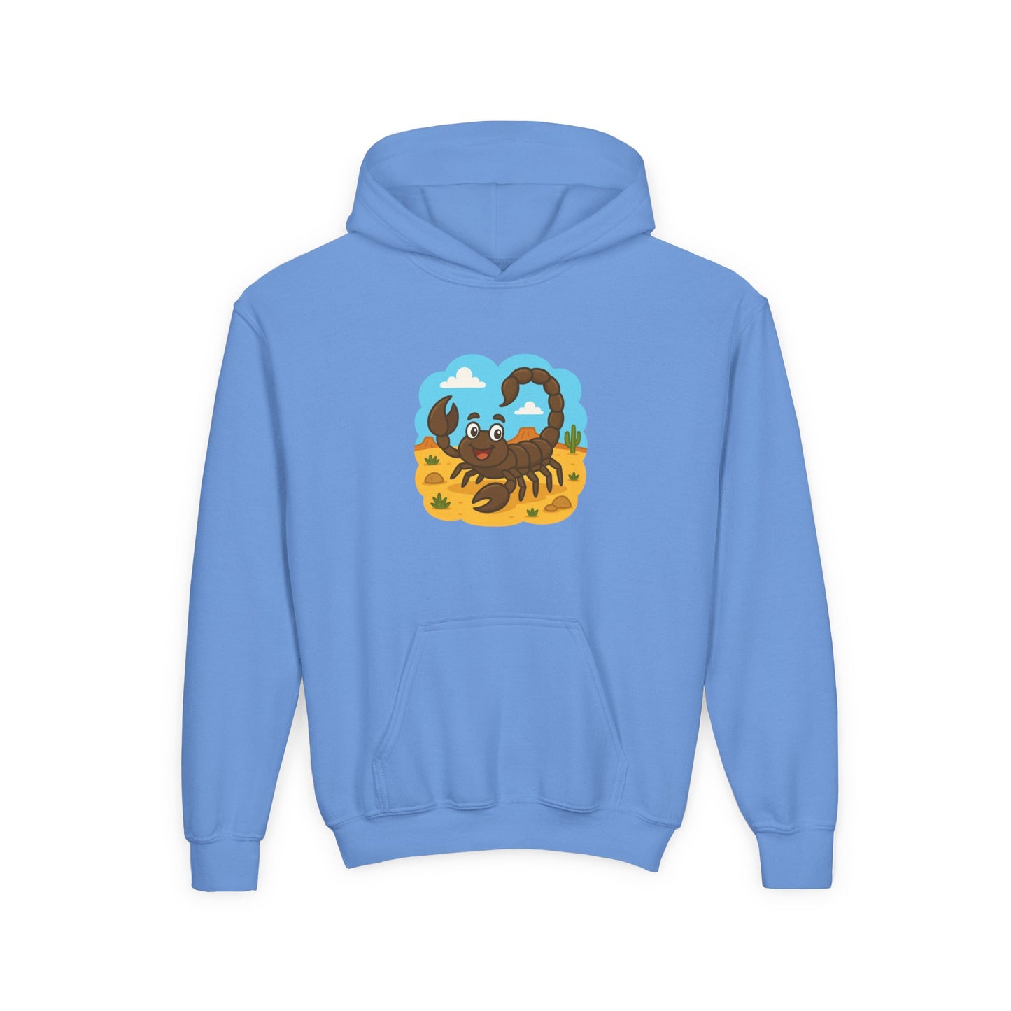 Smiling Scorpion Youth Hoodie | Desert Cartoon Scorpion Kids Sweatshirt