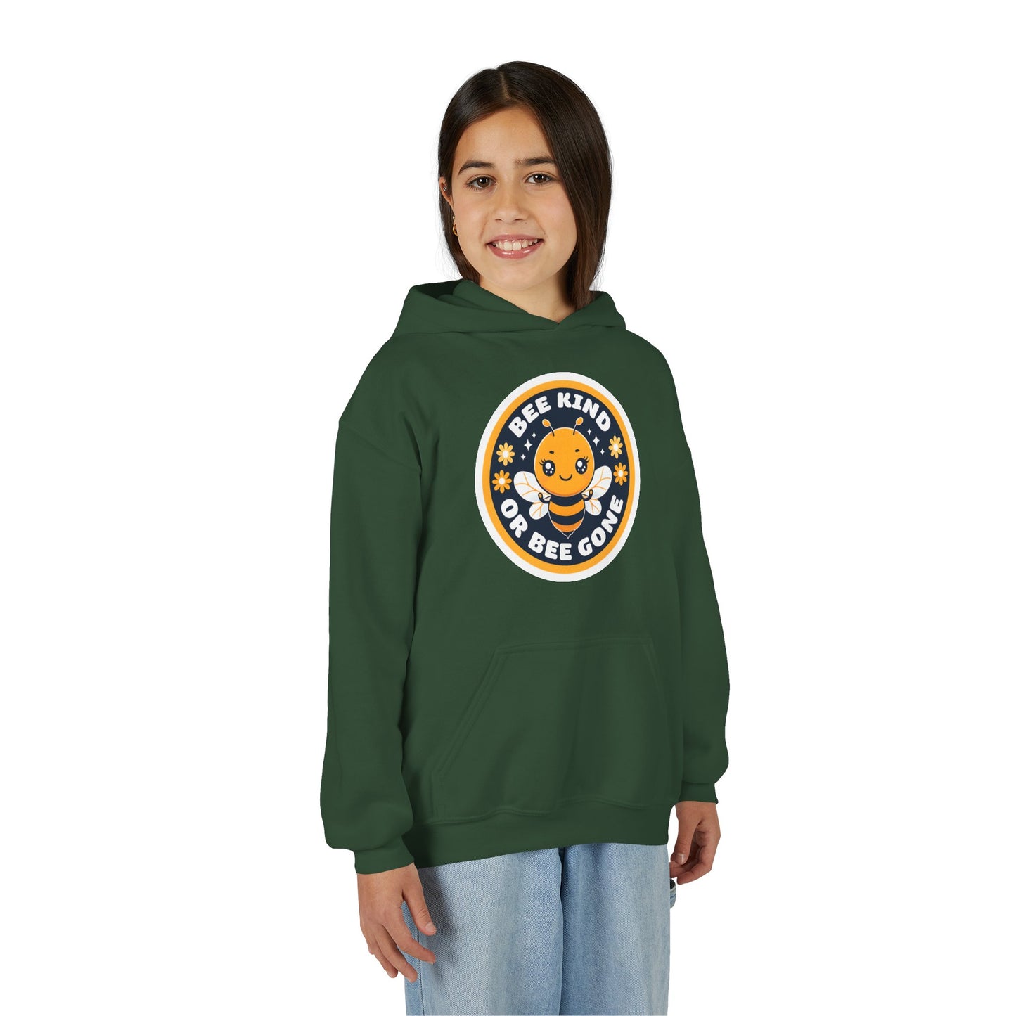 Bee Kind Badge hoodie | Youth Hoodie, Cute Bee Graphic