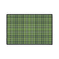 Green Plaid Heavy-Duty Floor Mat — Durable Non-Slip Entry Rug