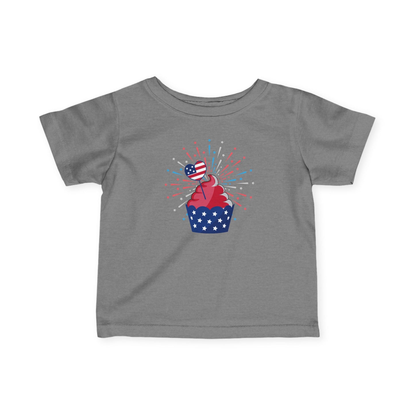 Patriotic Infant Tee with Cupcake Design, Baby Independence Day Outfit, 4th of July Celebration Shirt, Cute Toddler Tee, Summer Party [...]