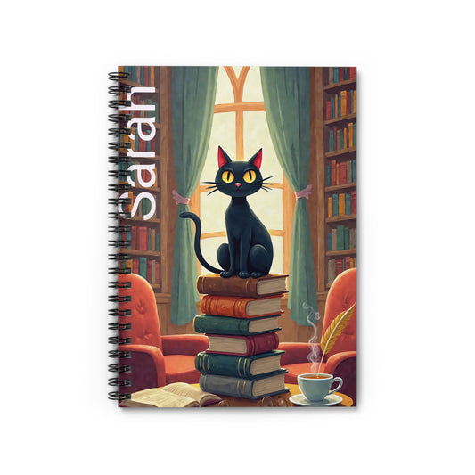 Personalized Cat Lover's Spiral Notebook - Ruled Line, Cute Journals, Gifts for Bookworms, Pet Memoirs, Student Supplies