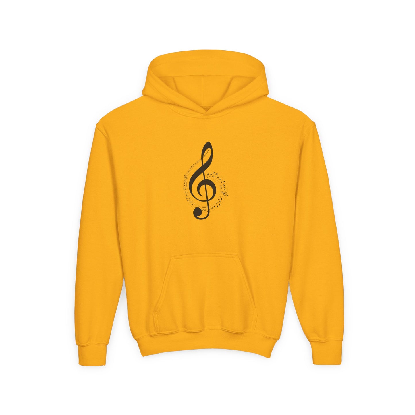Youth Music Treble Clef Hoodie – Cute Musical Notes Kids Sweatshirt
