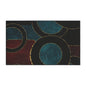 Heavy-Duty Floor Mat — Teal & Burgundy Modern Circle Entry Rug