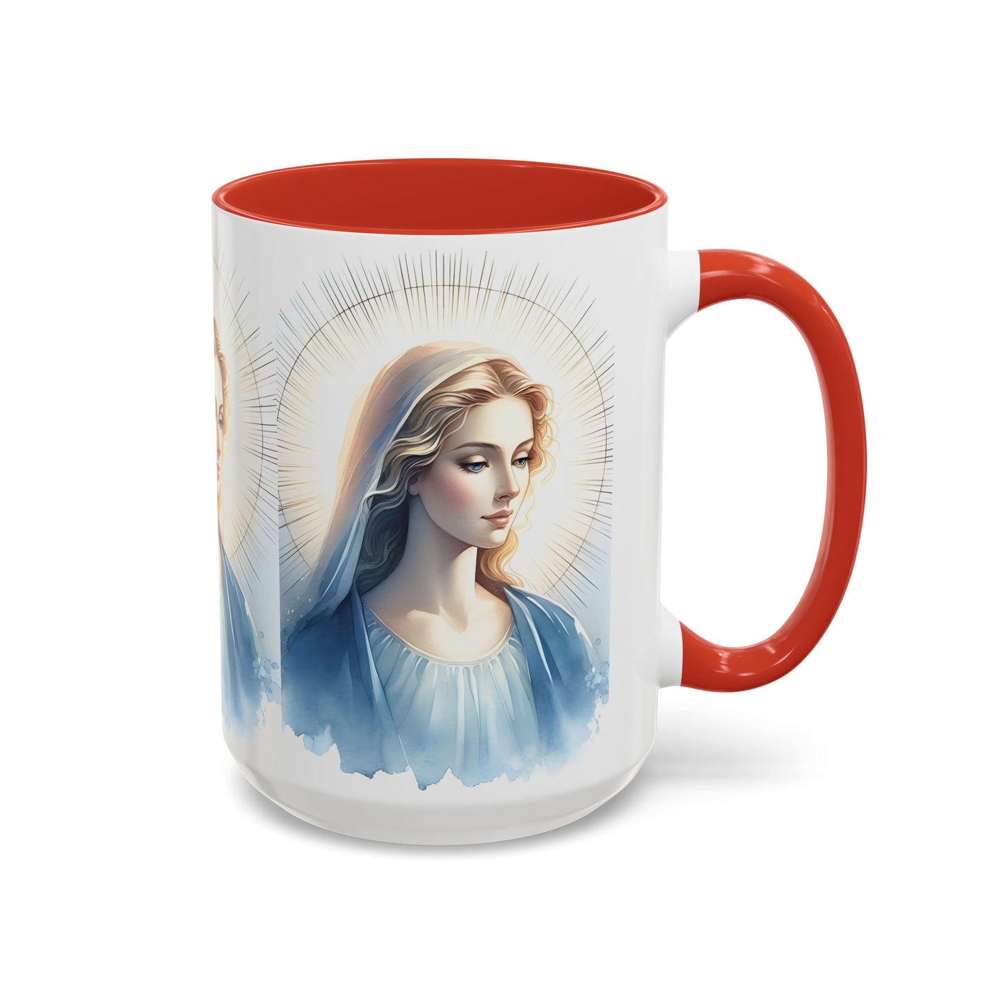 Serene Virgin Mary Accent Coffee Mug
